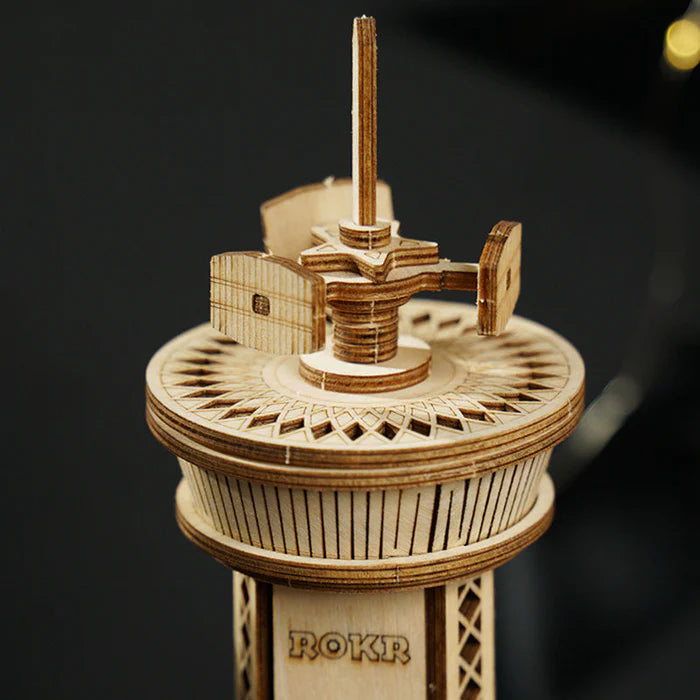 3D Ahşap Puzzle Uçak Müzik Kutusu