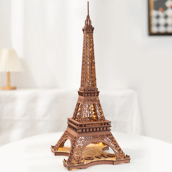 3D Ahşap Puzzle Işıklı Eyfel Kulesi
