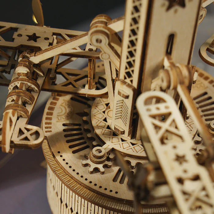 3D Ahşap Puzzle Uçak Müzik Kutusu