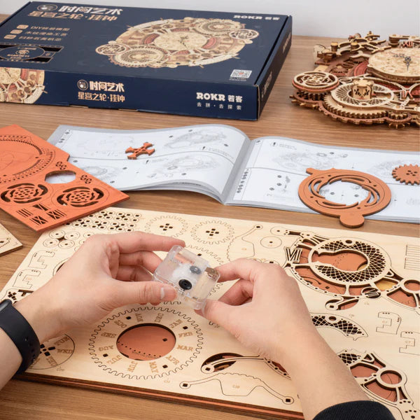 3D Ahşap Puzzle Zodyak Duvar Saati