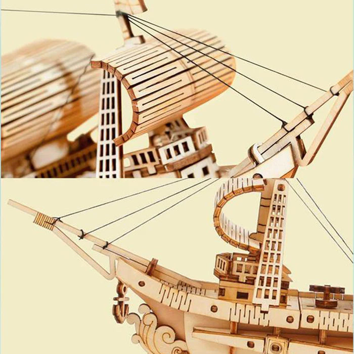 3D Ahşap Puzzle Gemi