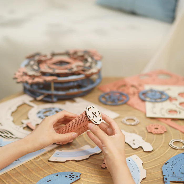 3D Ahşap Puzzle Romantik Duvar Saati
