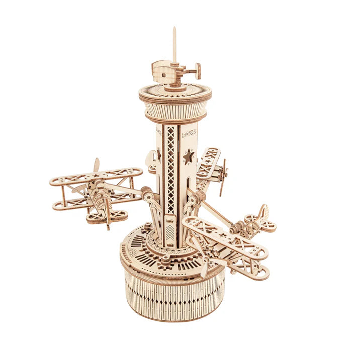 3D Ahşap Puzzle Uçak Müzik Kutusu