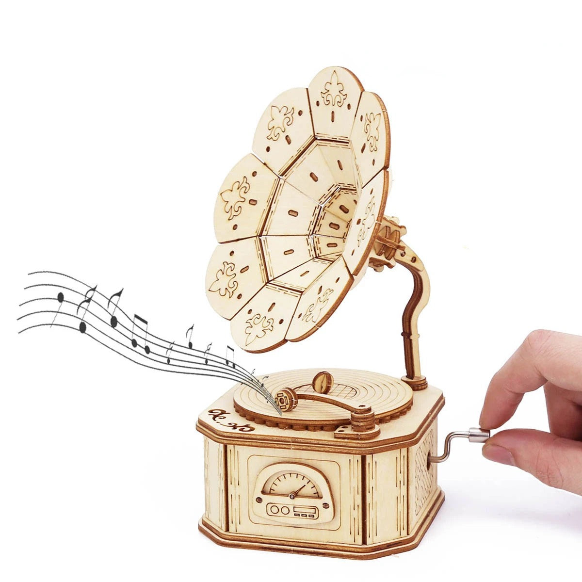 3D Ahşap Puzzle Gramafon