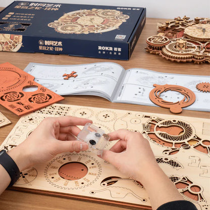 3D Ahşap Puzzle Zodyak Duvar Saati