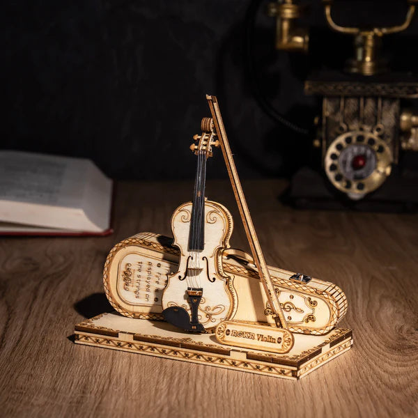 3D Ahşap Puzzle Çello