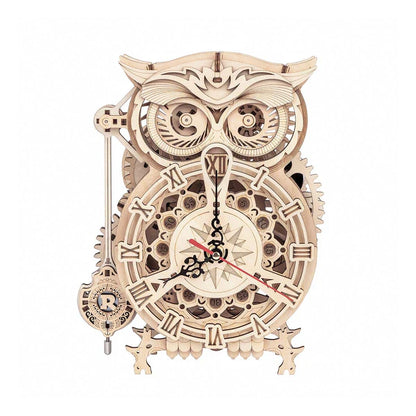 3D Ahşap Puzzle Baykuş Saat