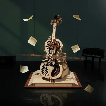 3D Ahşap Puzzle Çello