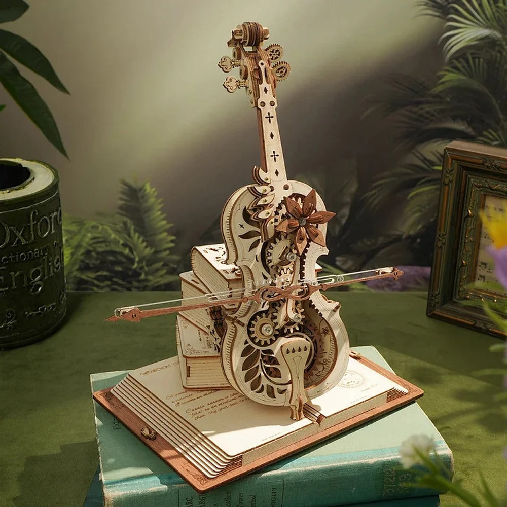 3D Ahşap Puzzle Çello