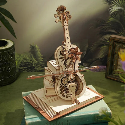 3D Ahşap Puzzle Çello