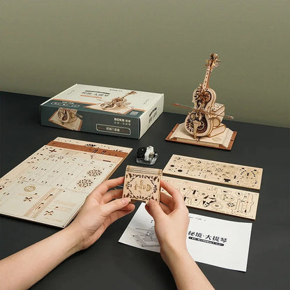 3D Ahşap Puzzle Çello